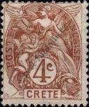 Stamp Crete (french mail) Catalog number: 4