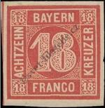 Stamp Bavaria Catalog number: 13