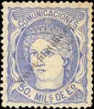Stamp Spain Catalog number: 101/a