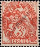 Stamp Crete (french mail) Catalog number: 3