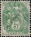 Stamp Crete (french mail) Catalog number: 5