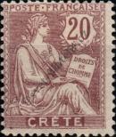 Stamp Crete (french mail) Catalog number: 8