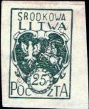 Stamp Republic of Central Lithuania Catalog number: 20/B