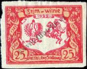 Stamp Republic of Central Lithuania Catalog number: 45/B