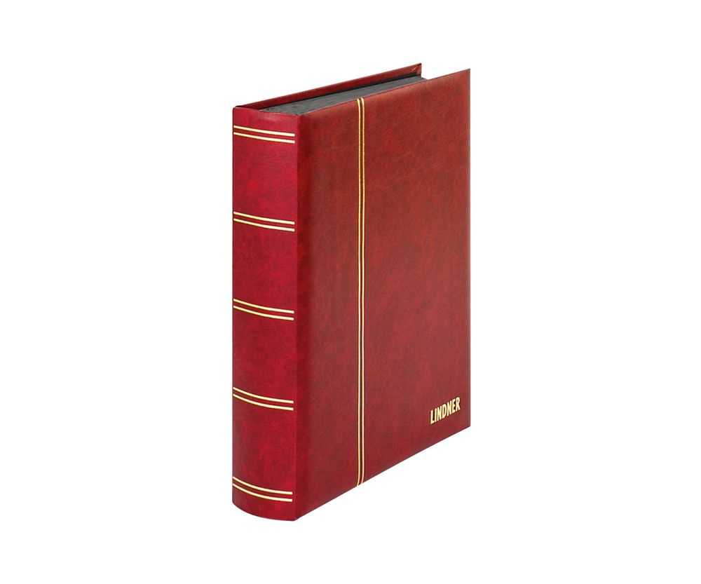 Stockbook "LUXUS" with 60 black pages / Red